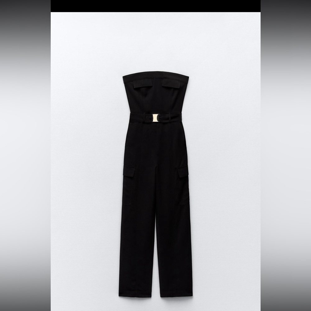 Zara Belted Cargo Jumpsuit